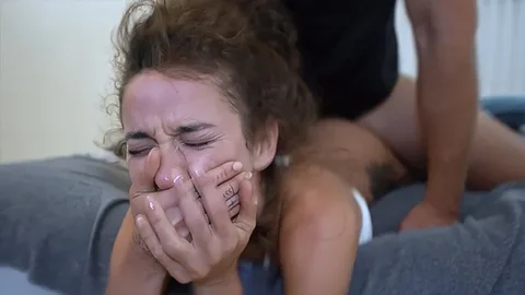 She Screams and Shouts while Cumming Her Brains Out