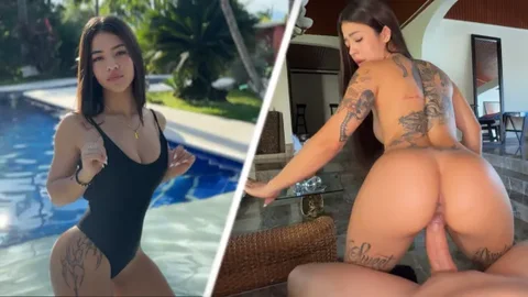 Pool Day! Colombian Teen Girl is Fucked in Her Neighbor's Villa!