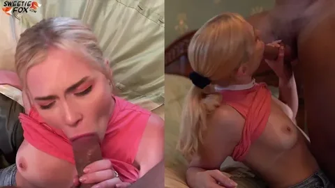 Fucked Hottie Through Hole in New Jeans and Cum in Mouth