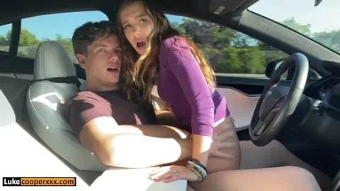 Sexy Amateur Girlfriend Bailey Base Fucks on Road Trip