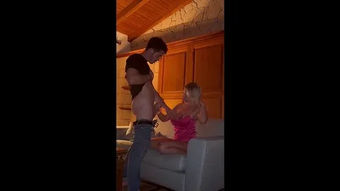 Blonde MILF Club Deepthroat and Orgasm