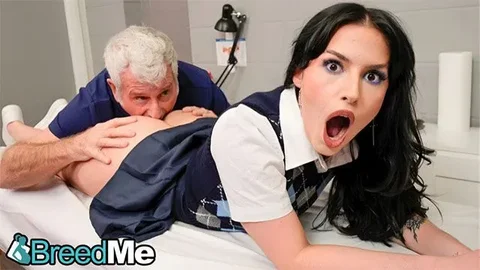 Woman Stretched and Creampied by Mature Doctor