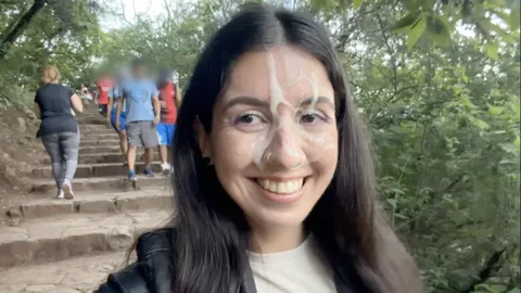 Outdoor Deepthroat Facial on Mountain