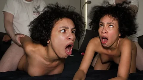 Ebony Teen's First Rough Hardcore Encounter